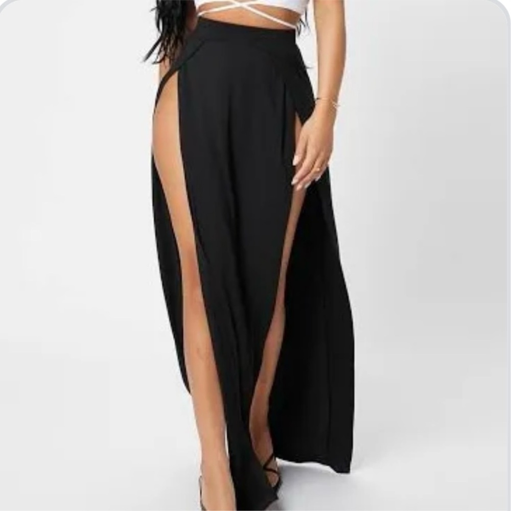 Open Leg Swim Coverup Skirt
